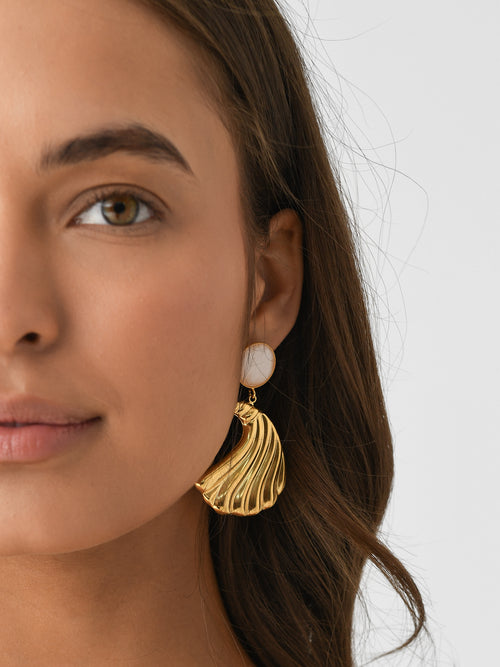 Destree Sonia Croissant Stone Drop Earrings