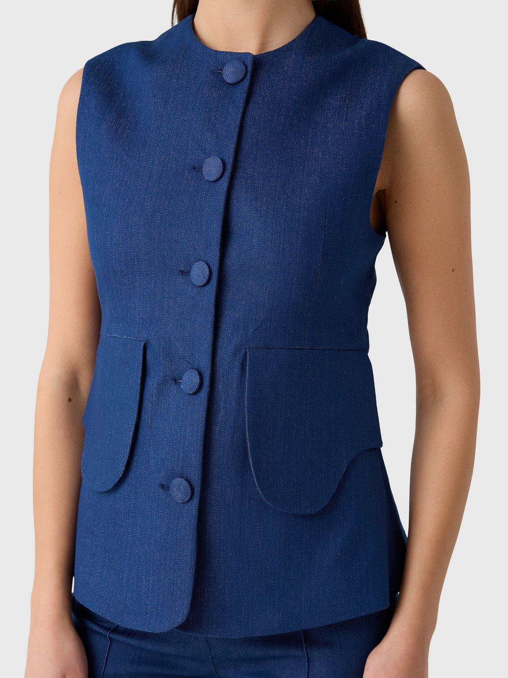 Destree Women's Marianna Denim Vest - Saint Bernard