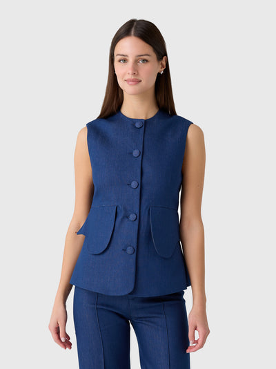 Destree Women's Marianna Denim Vest - Saint Bernard