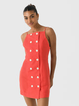 Matthew Bruch Women's Double Breasted Tank Dress - Saint Bernard