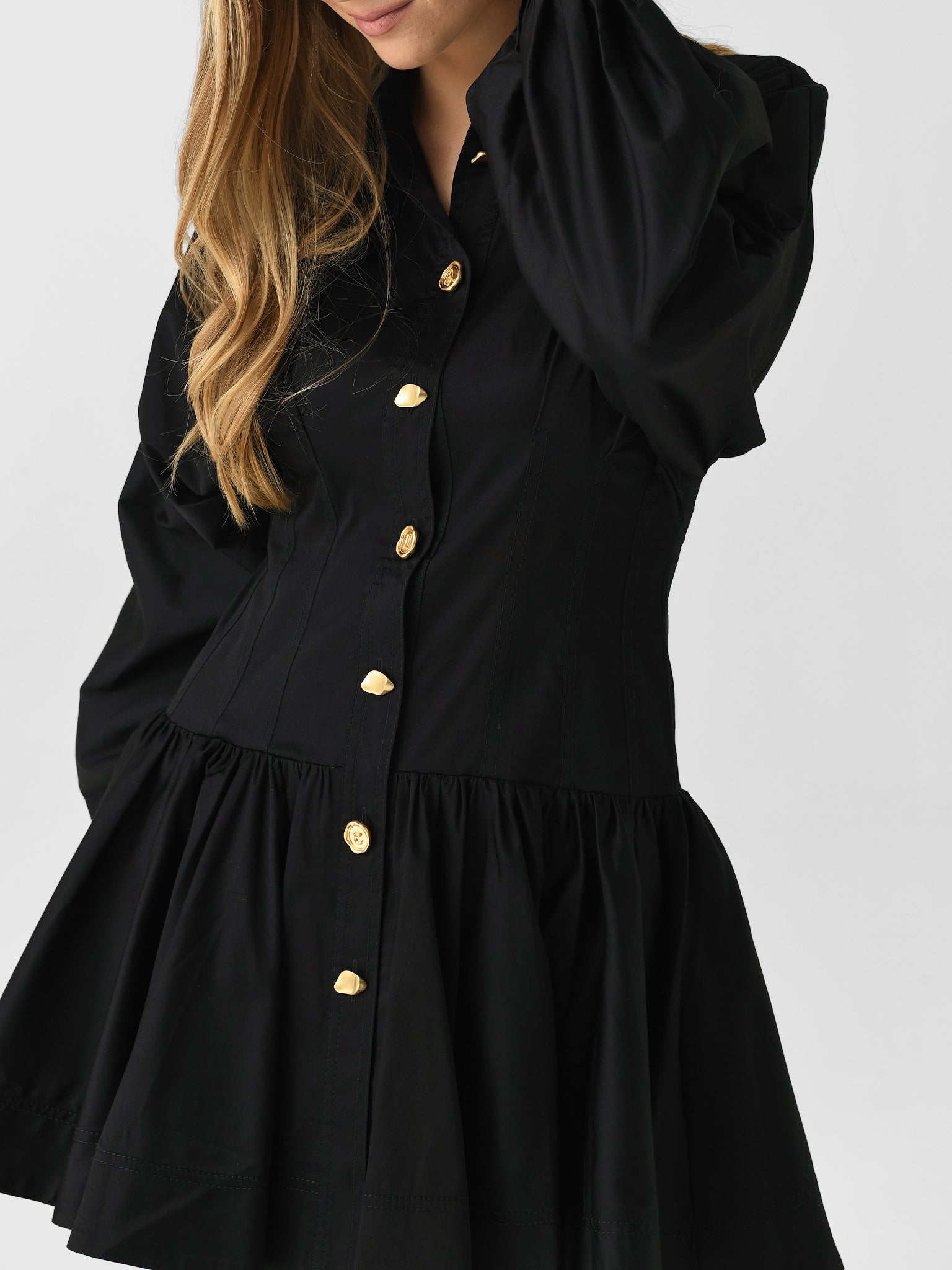Aje Alexa Long Sleeve Mini Dress in Black - size Aus 10/US 6 Aje Alexa Long Sleeve Mini Dress in Black - size Aus 10/US 6