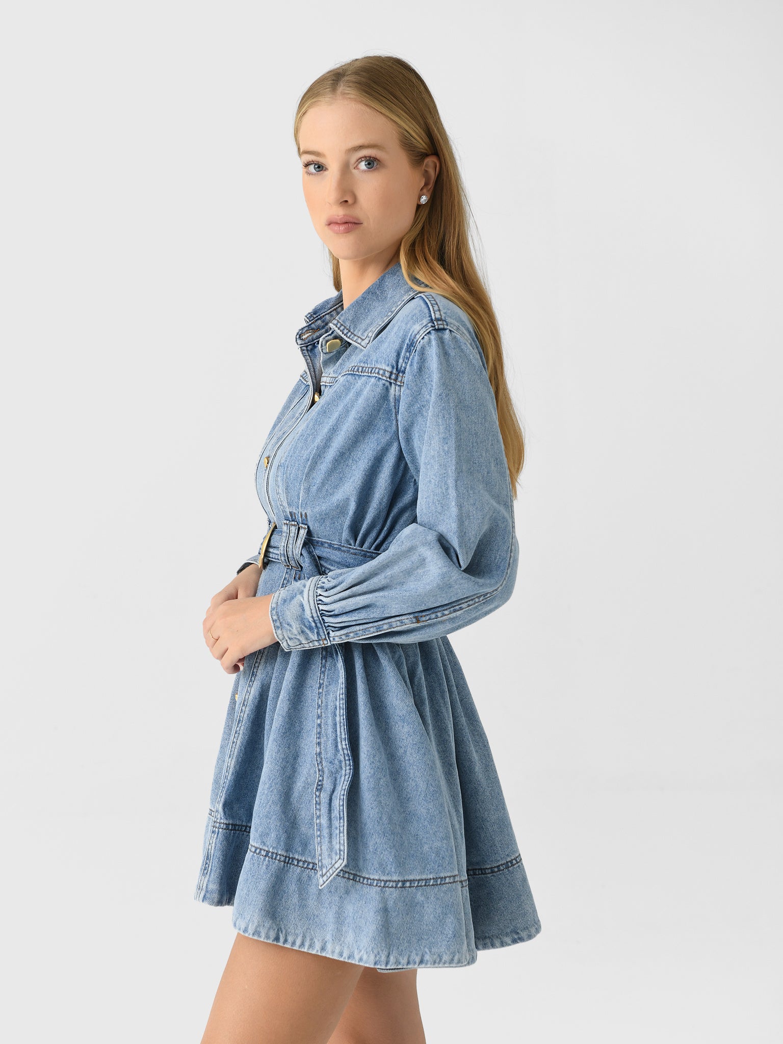 aje denim.dress Nostalgia Denim Mini Dress | Coastal Logo Wash