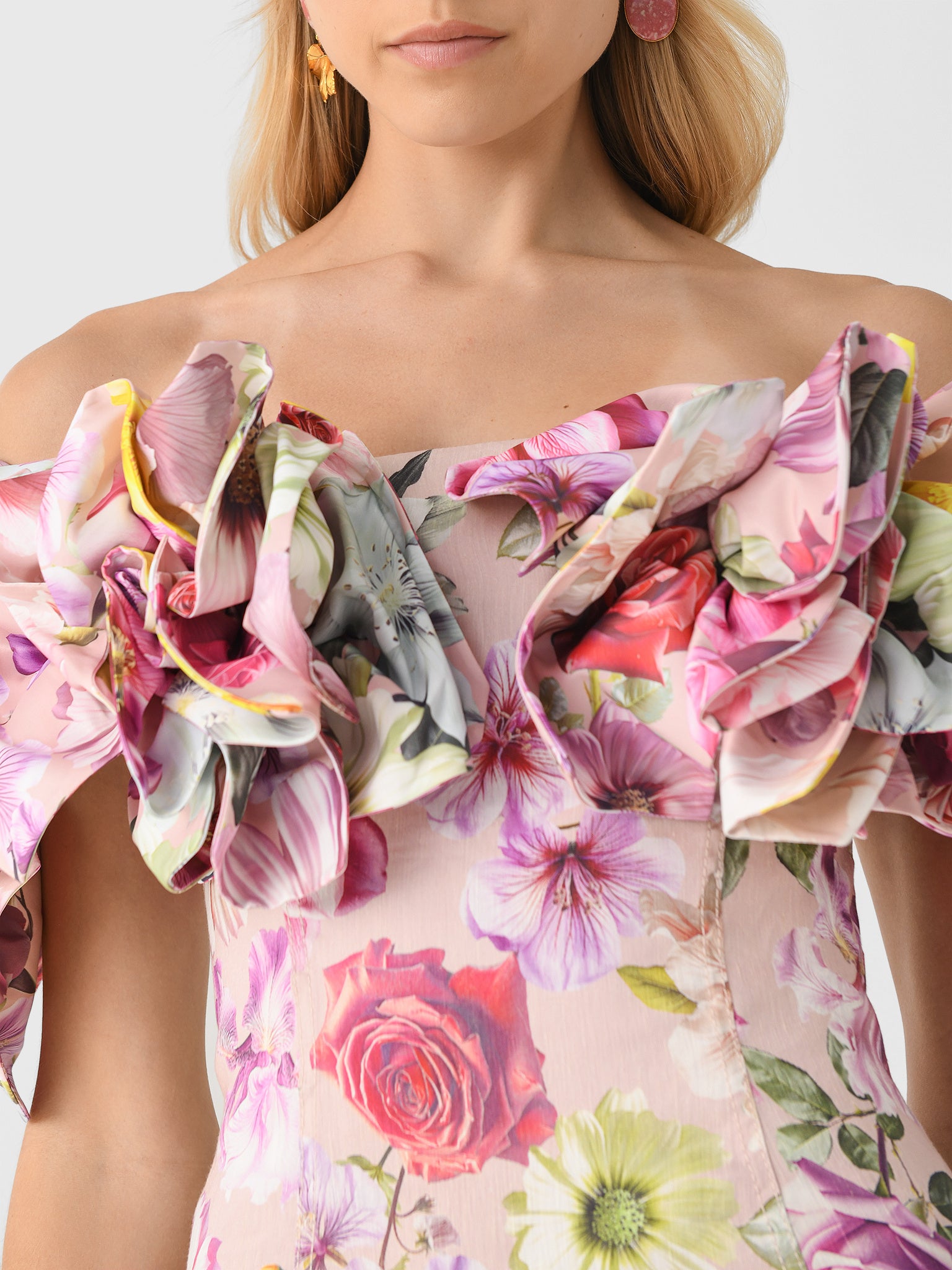 aje misha maxi dress Misha Maxi Dress | Pink Collage Floral