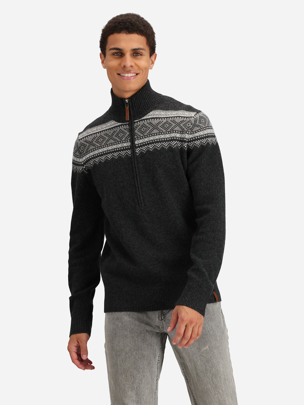 Obermeyer Men's Redwood Half-Zip Sweater - Saint Bernard