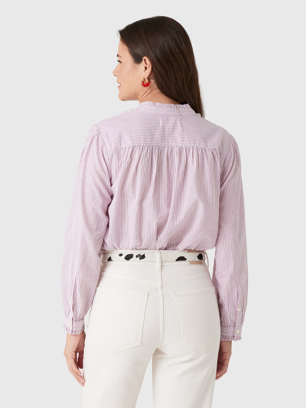 Alex Mill Women's Chantilly Striped Ruffle Shirt - Saint Bernard