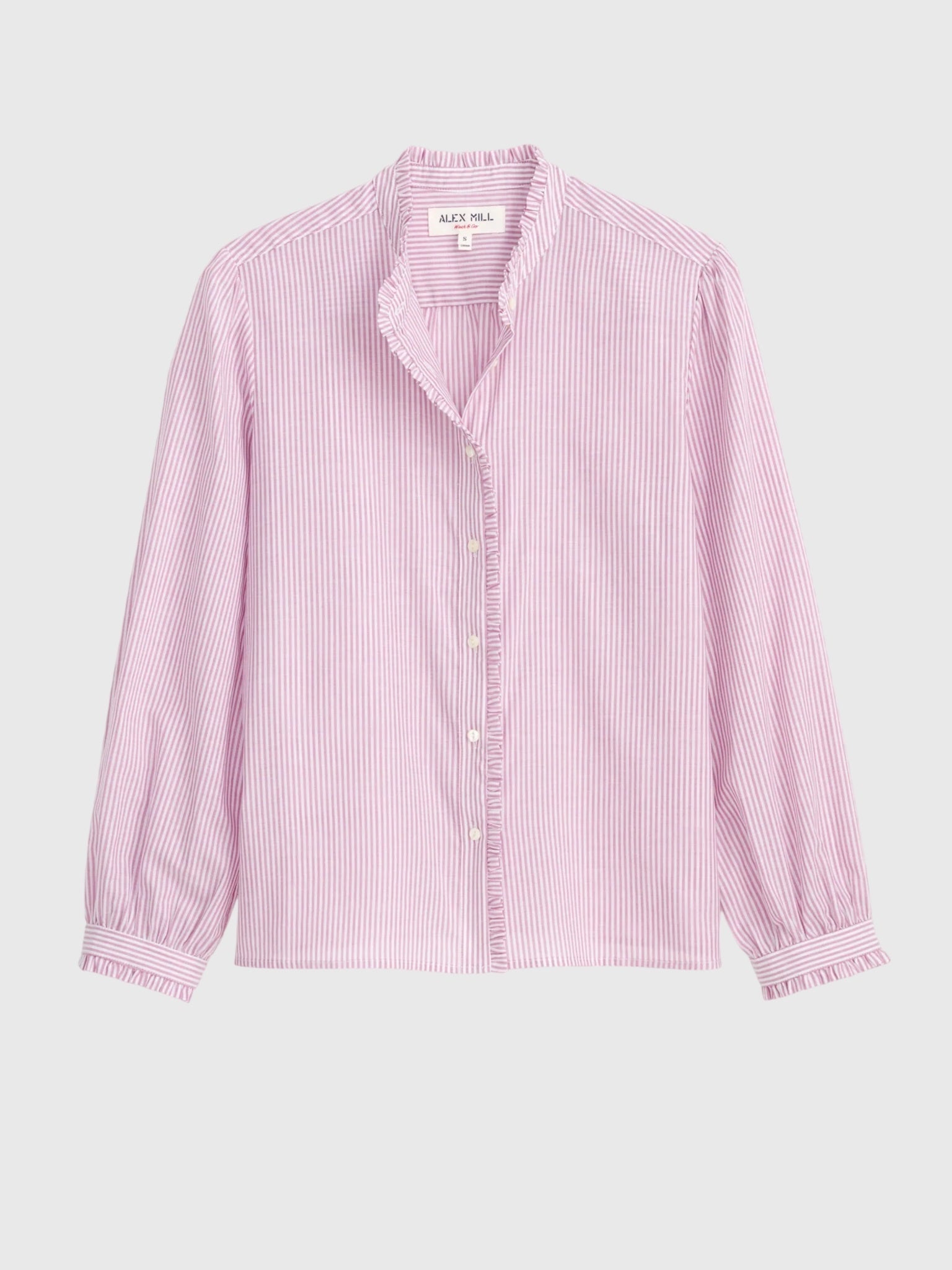 Alex Mill Women's Chantilly Striped Ruffle Shirt - Saint Bernard