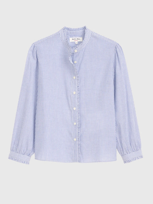 Alex Mill Women's Chantilly Striped Ruffle Shirt
