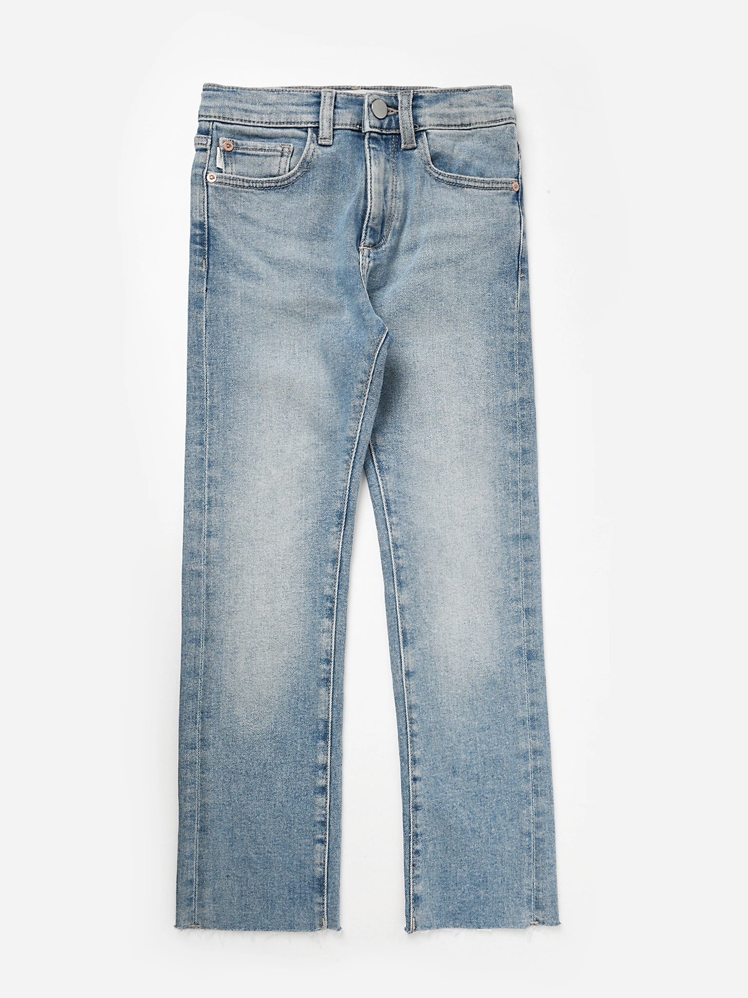 DL1961 Girls' Emie High Rise Straight Jean - Saint Bernard