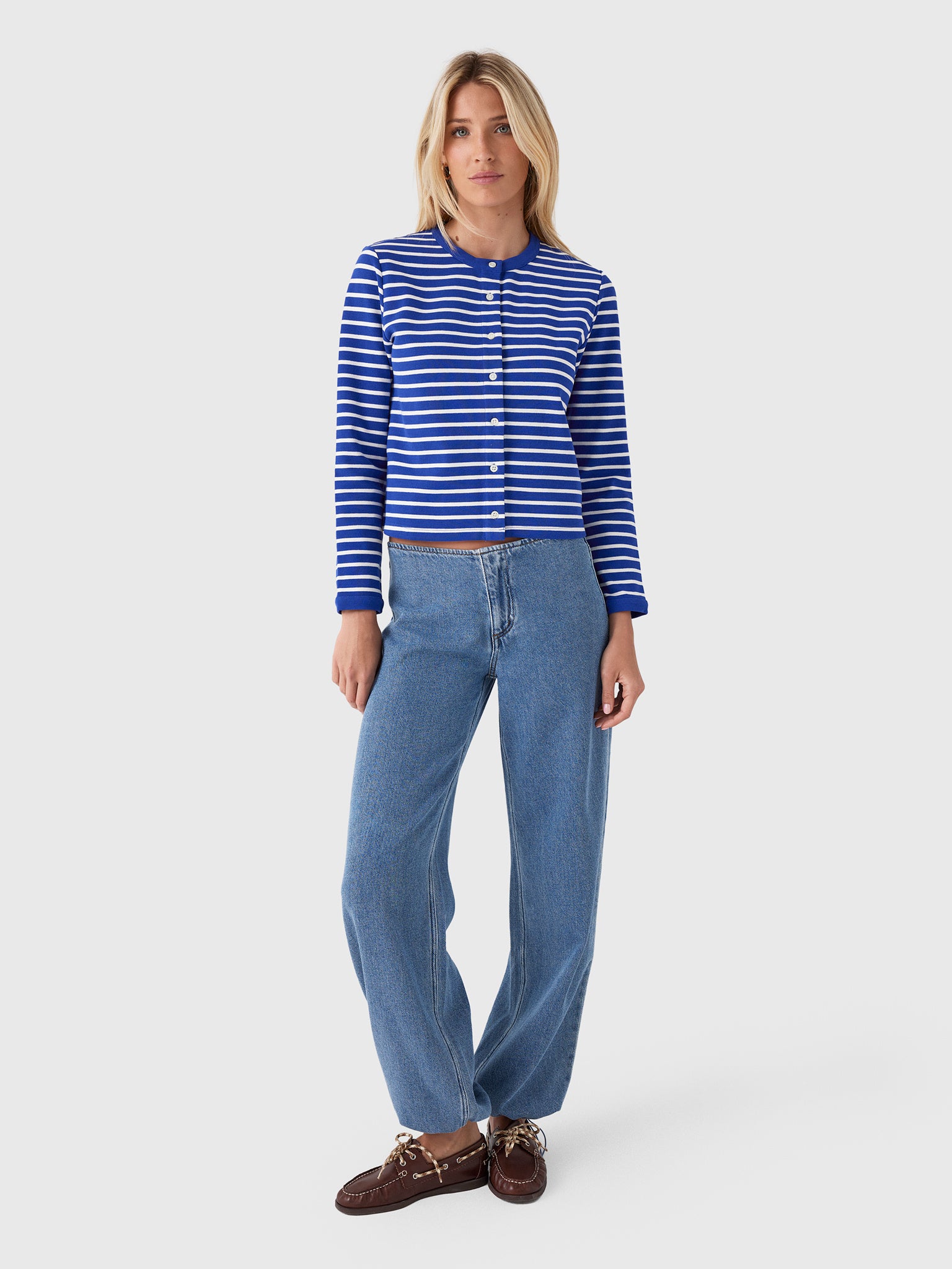 Alex Mill Women's Coco Sport Striped Cardigan - Saint Bernard