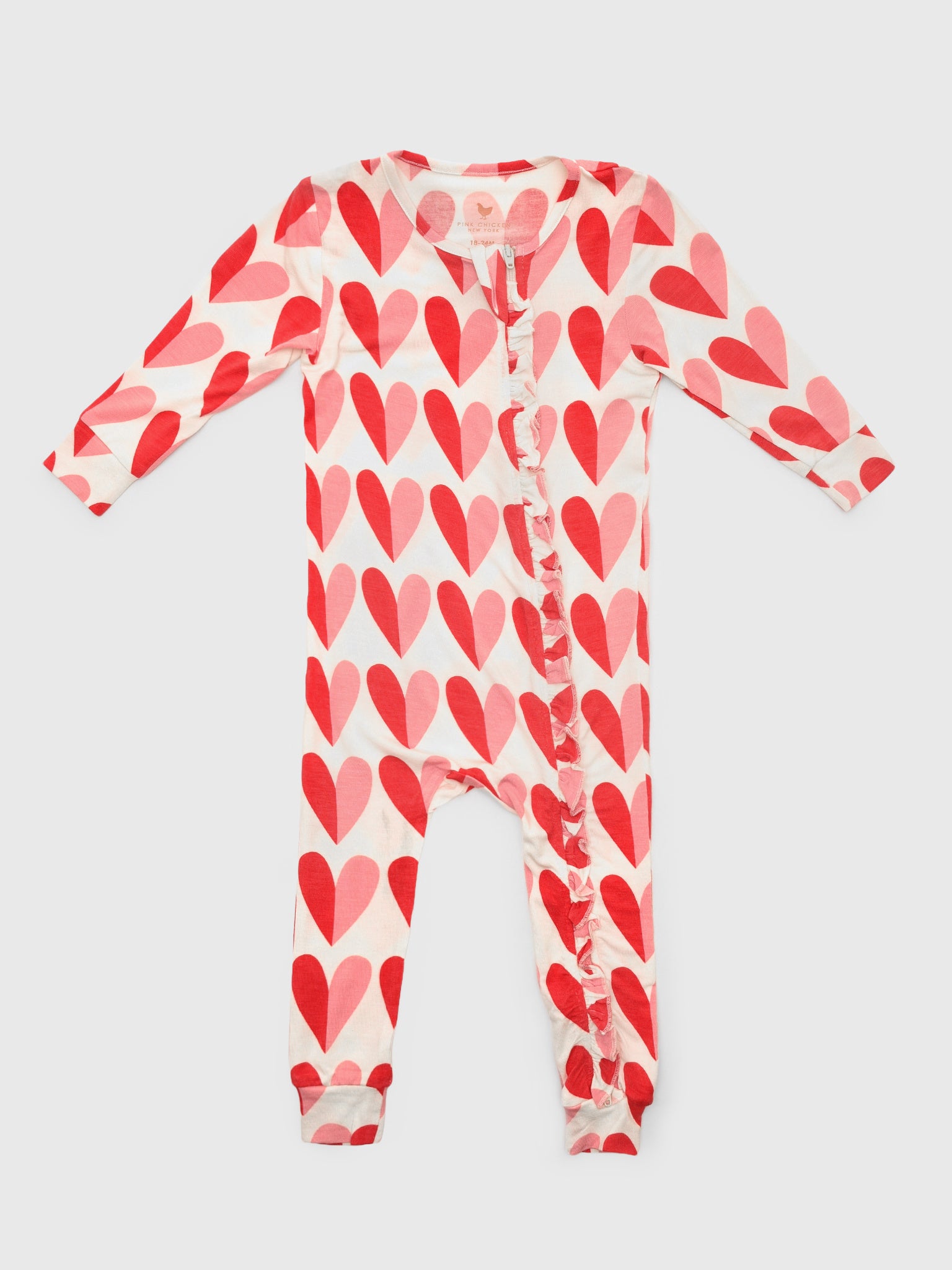 Pink Chicken Baby Girls' Ruffle Bamboo Romper