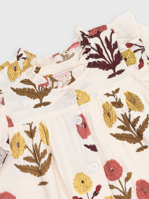 Pink Chicken Girls' Kalani Button-Up Top - Saint Bernard