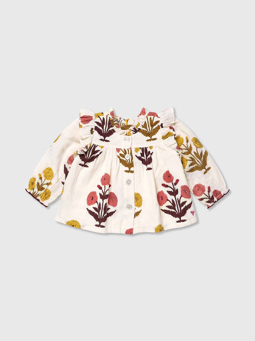 Pink Chicken Girls' Kalani Button-Up Top - Saint Bernard