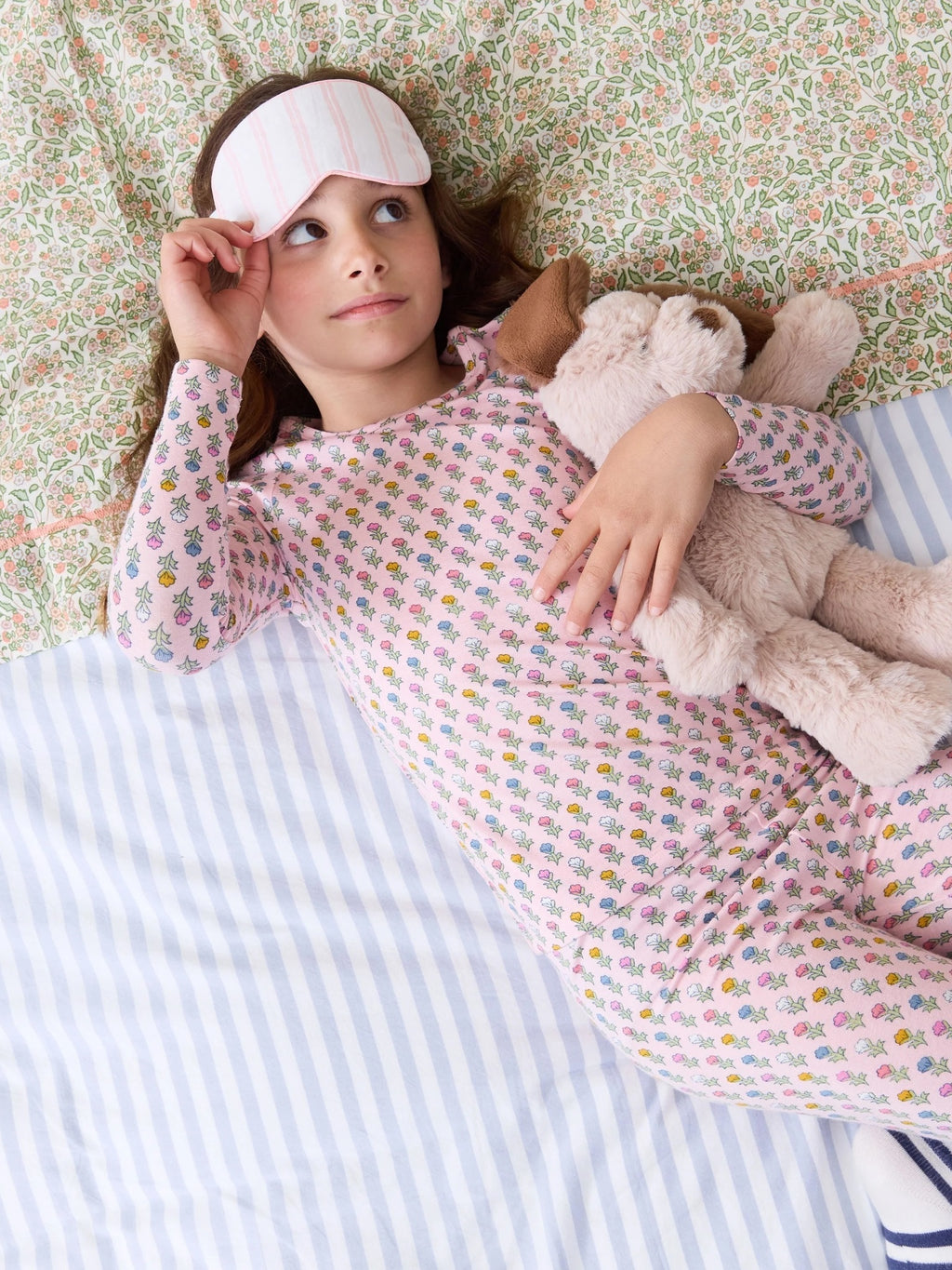 Pink Chicken Girls' Bamboo Pajama Set - Saint Bernard