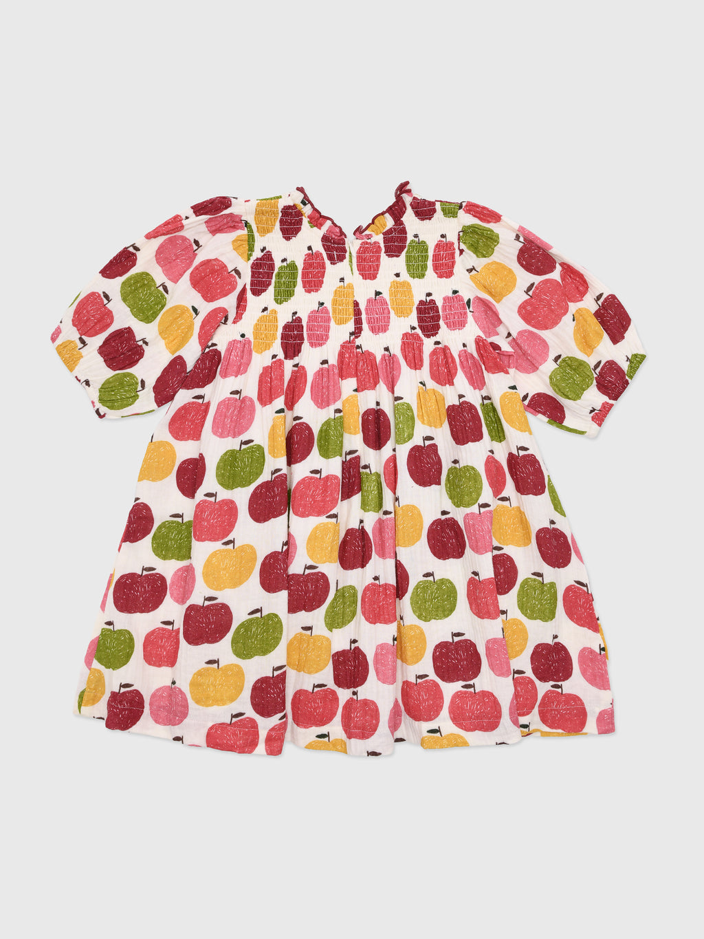 Pink Chicken Girls' Puff Sleeve Stevie Dress - Saint Bernard