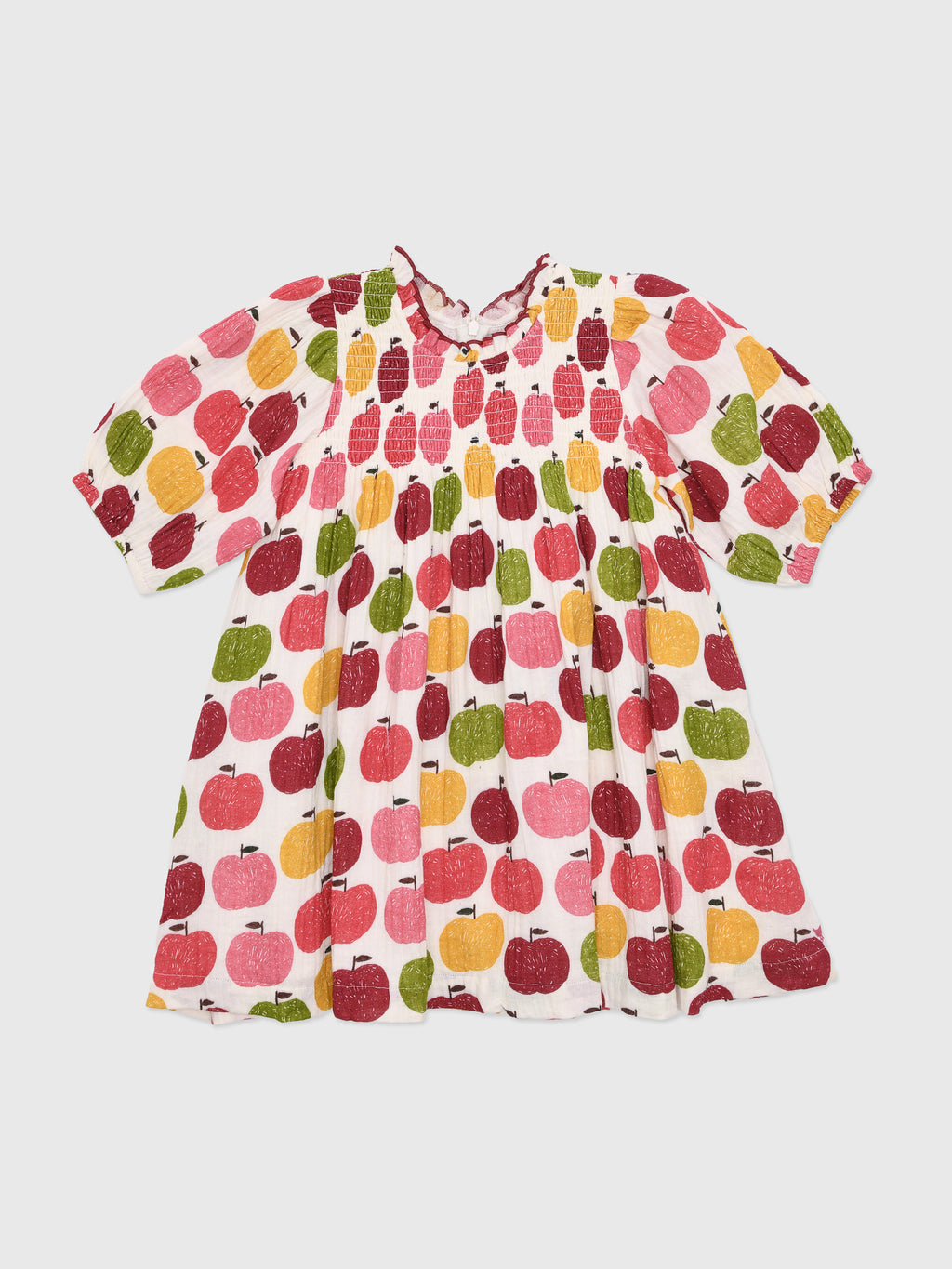 Pink Chicken Girls' Puff Sleeve Stevie Dress - Saint Bernard