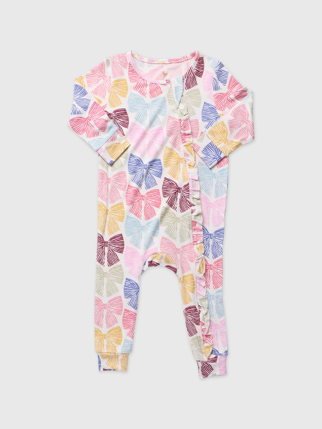 Pink Chicken Baby Girls' Ruffle Bamboo Romper - Saint Bernard