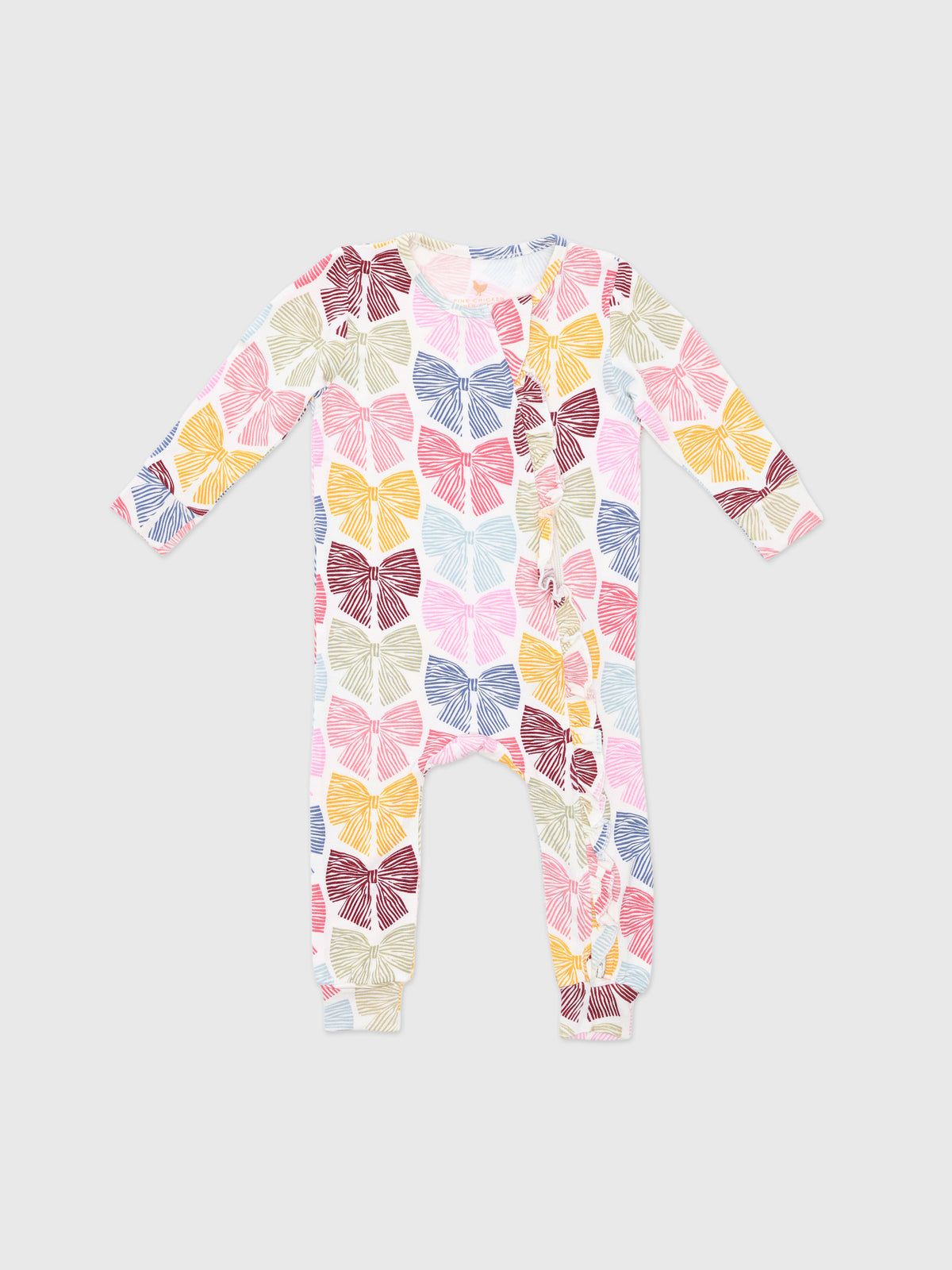Pink Chicken Baby Girls' Ruffle Bamboo Romper - Saint Bernard