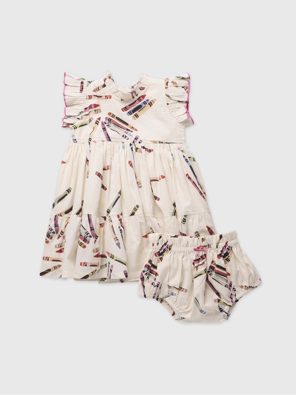 Pink Chicken Baby Girls' Jennifer Dress Set - Saint Bernard