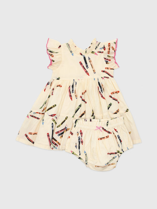 Pink Chicken Baby Girls' Jennifer Dress Set - Saint Bernard