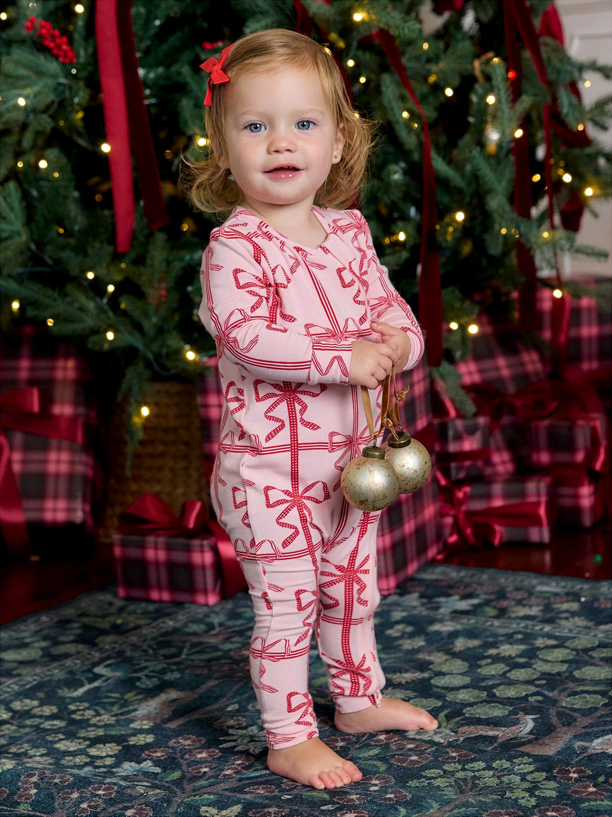 Pink Chicken Baby Girls' Bamboo Romper - Saint Bernard