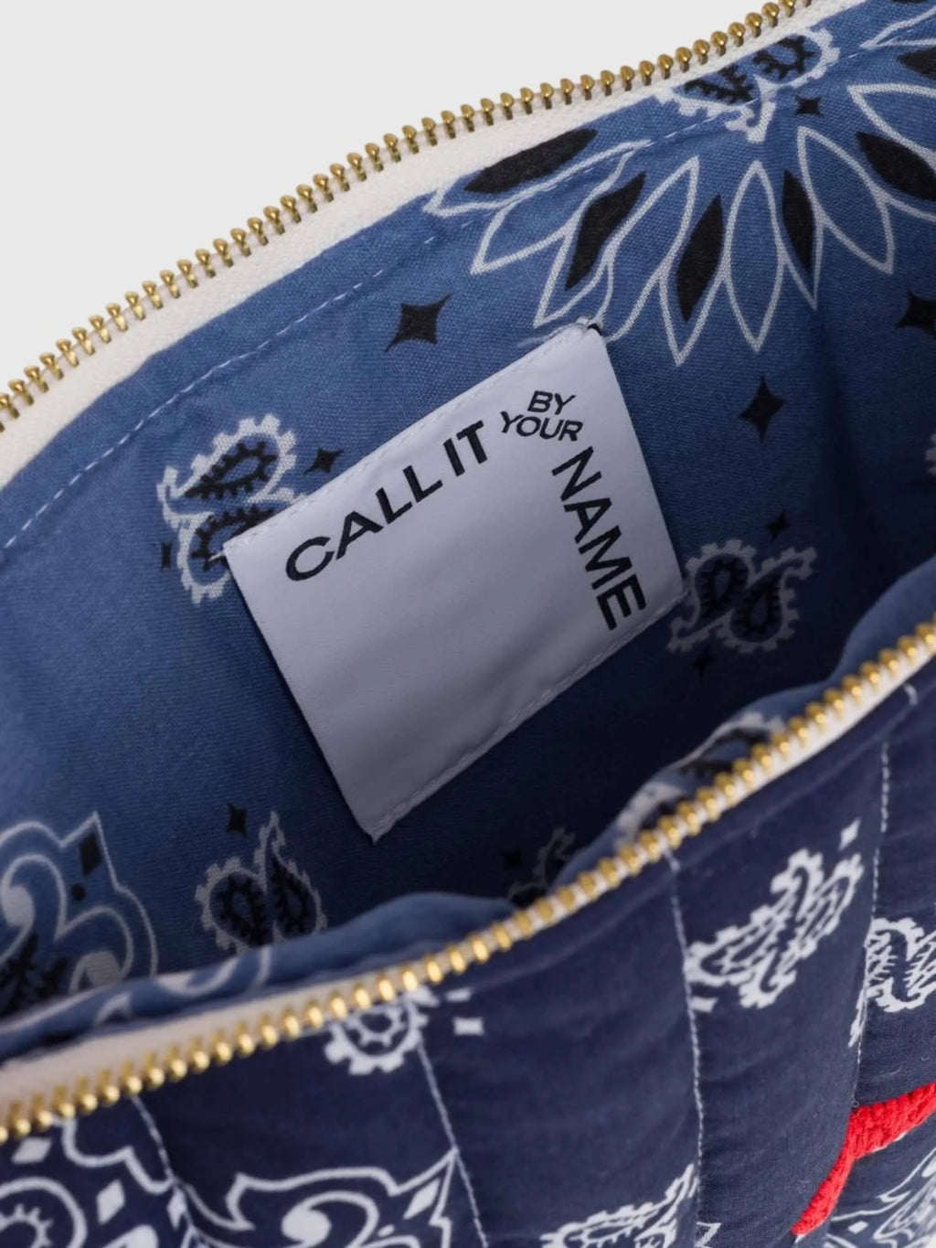 Call It By Your Name Quilted Zip Pouch - Saint Bernard