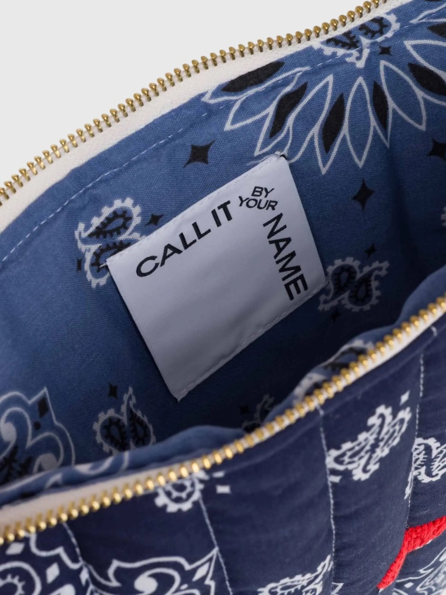 Call It By Your Name Quilted Zip Pouch - Saint Bernard