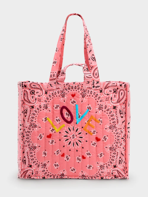 Call It By Your Name Maxi Quilted Cabas Tote Bag