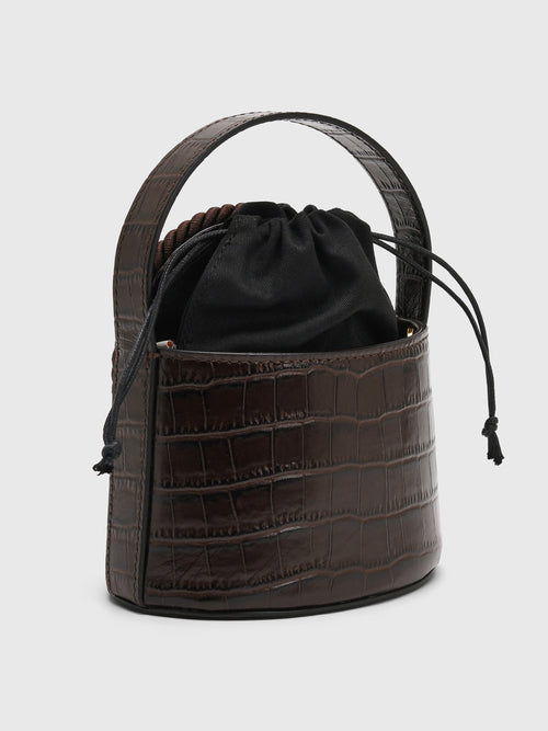 Destree Mini Gunther Croc-Embossed Passementerie Bag - Saint Bernard