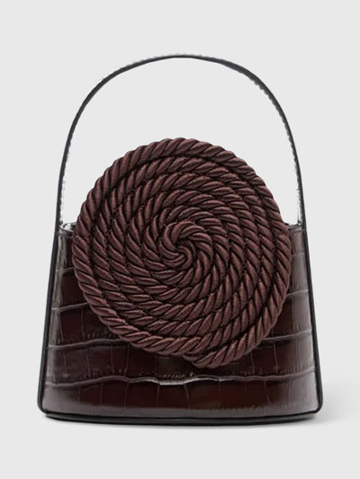 Destree Mini Gunther Croc-Embossed Passementerie Bag - Saint Bernard