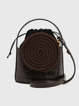 Destree Mini Gunther Croc-Embossed Passementerie Bag - Saint Bernard