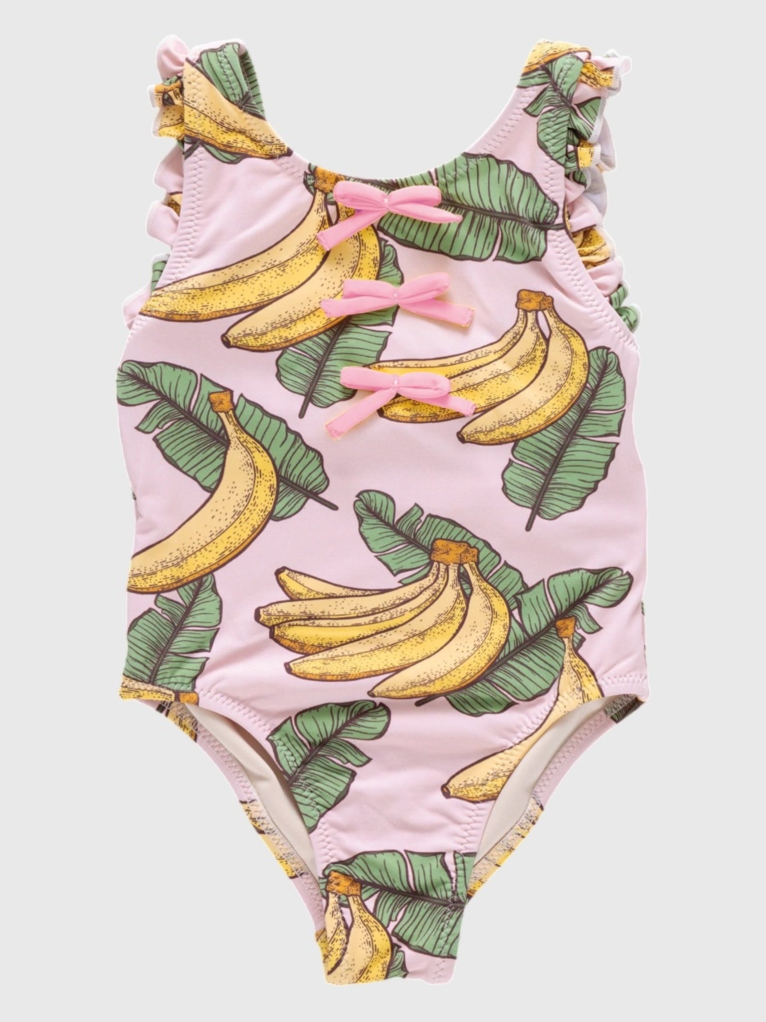 Pink Chicken Girls' Sylvie Bow One-Piece Swimsuit - Saint Bernard
