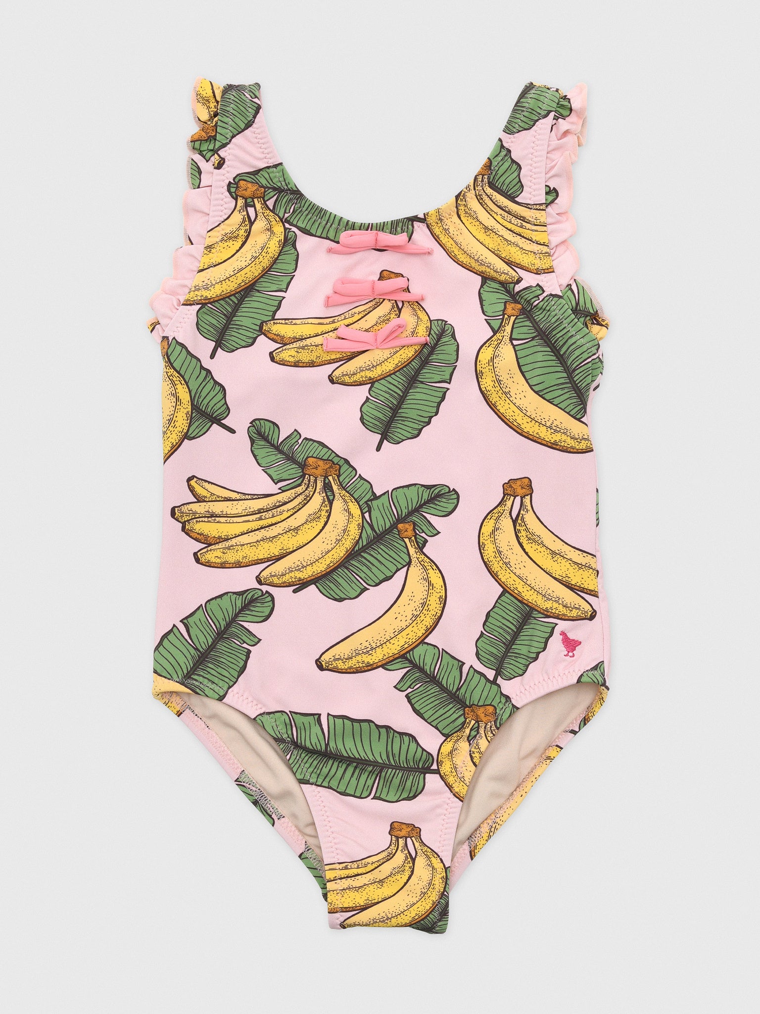 Pink Chicken Girls' Sylvie Bow One-Piece Swimsuit - Saint Bernard