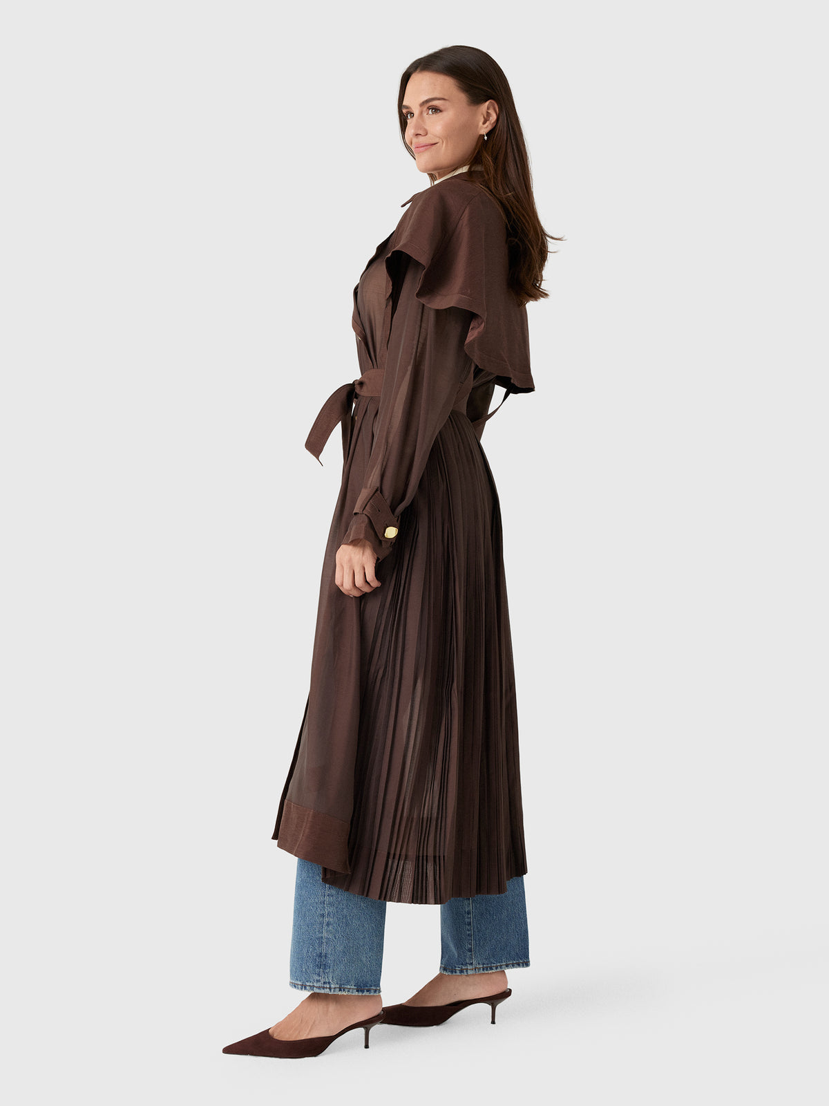 AJE Women's Whisper Trench Coat - Saint Bernard