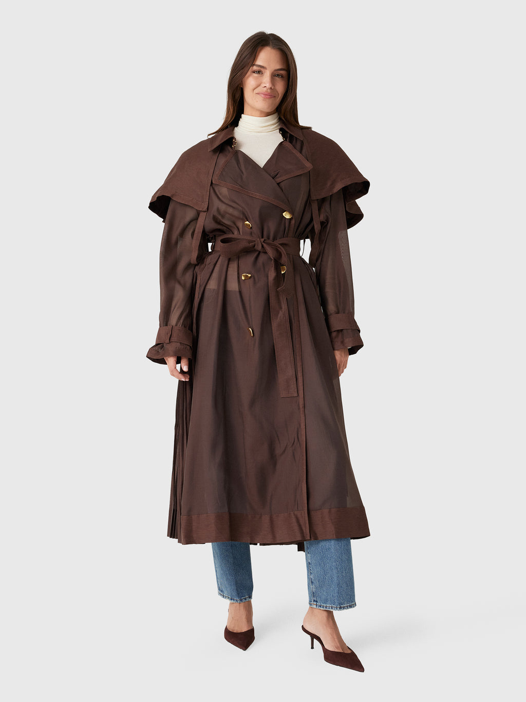 AJE Women's Whisper Trench Coat - Saint Bernard