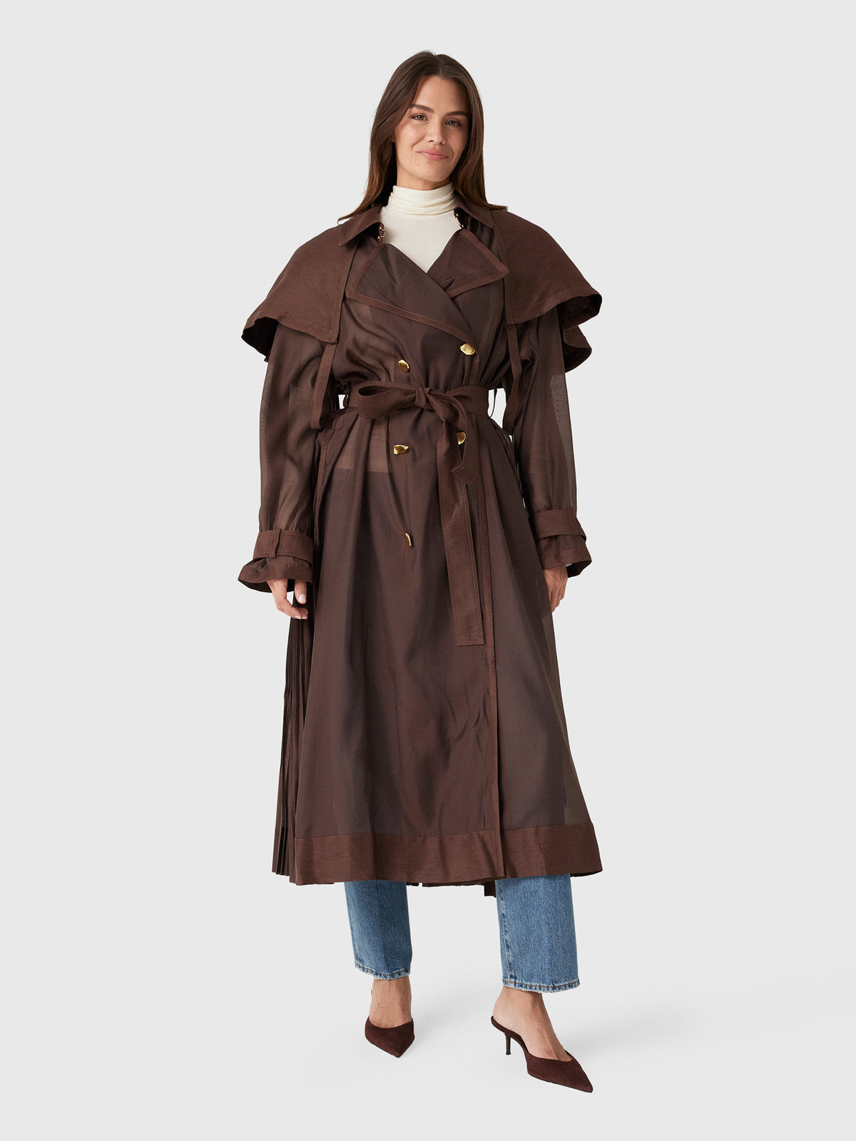 AJE Women's Whisper Trench Coat - Saint Bernard