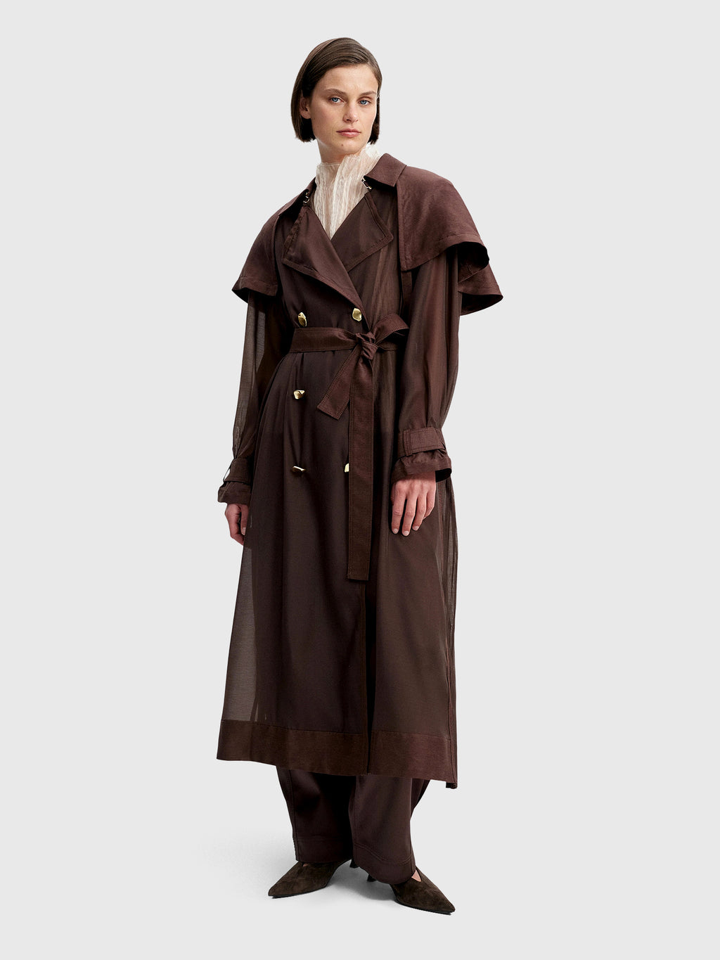 AJE Women's Whisper Trench Coat - Saint Bernard