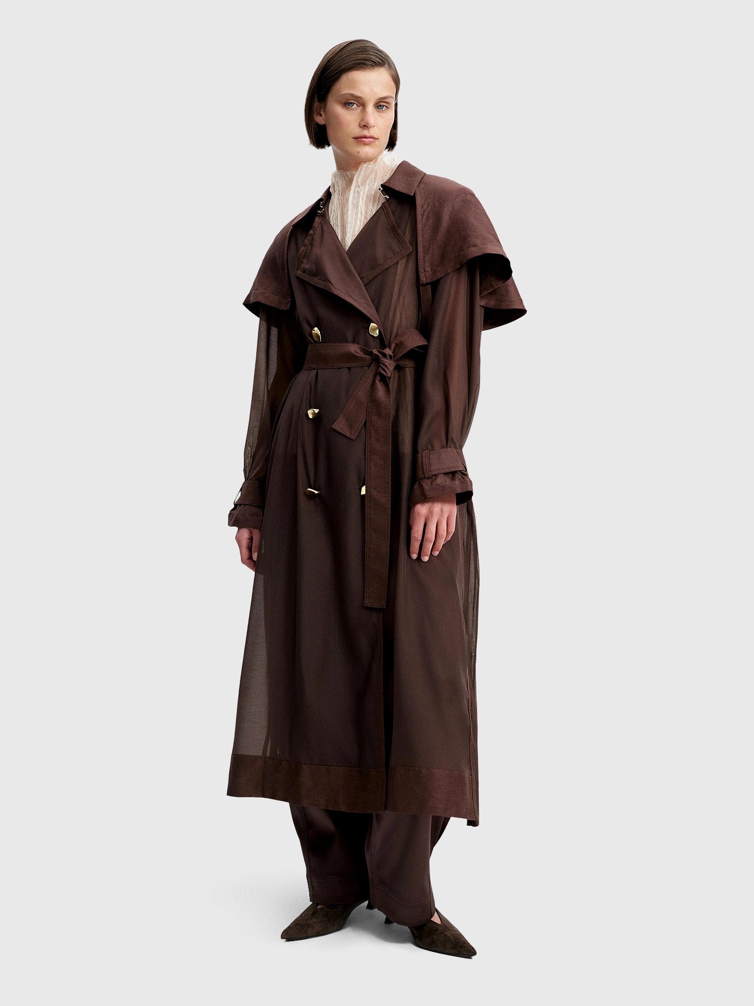 AJE Women's Whisper Trench Coat - Saint Bernard
