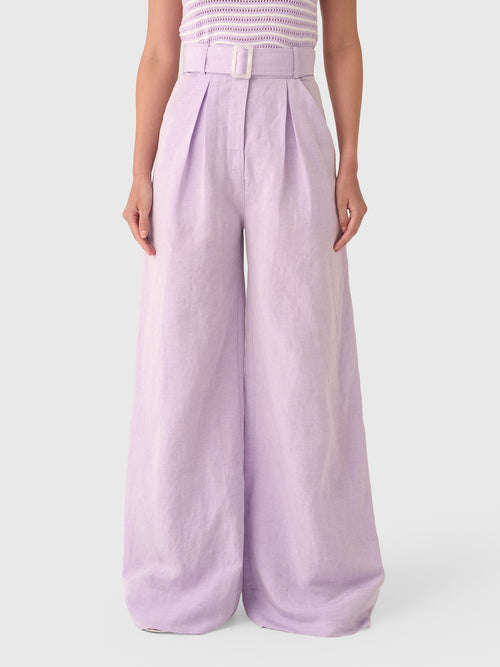 Matthew Bruch Women's Wide Leg Pleated Pant