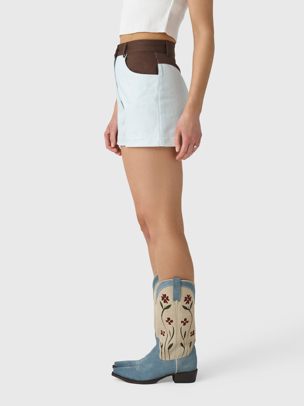Matthew Bruch Women's High-Waist Combo Hot Short - Saint Bernard