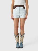 Matthew Bruch Women's High-Waist Combo Hot Short - Saint Bernard