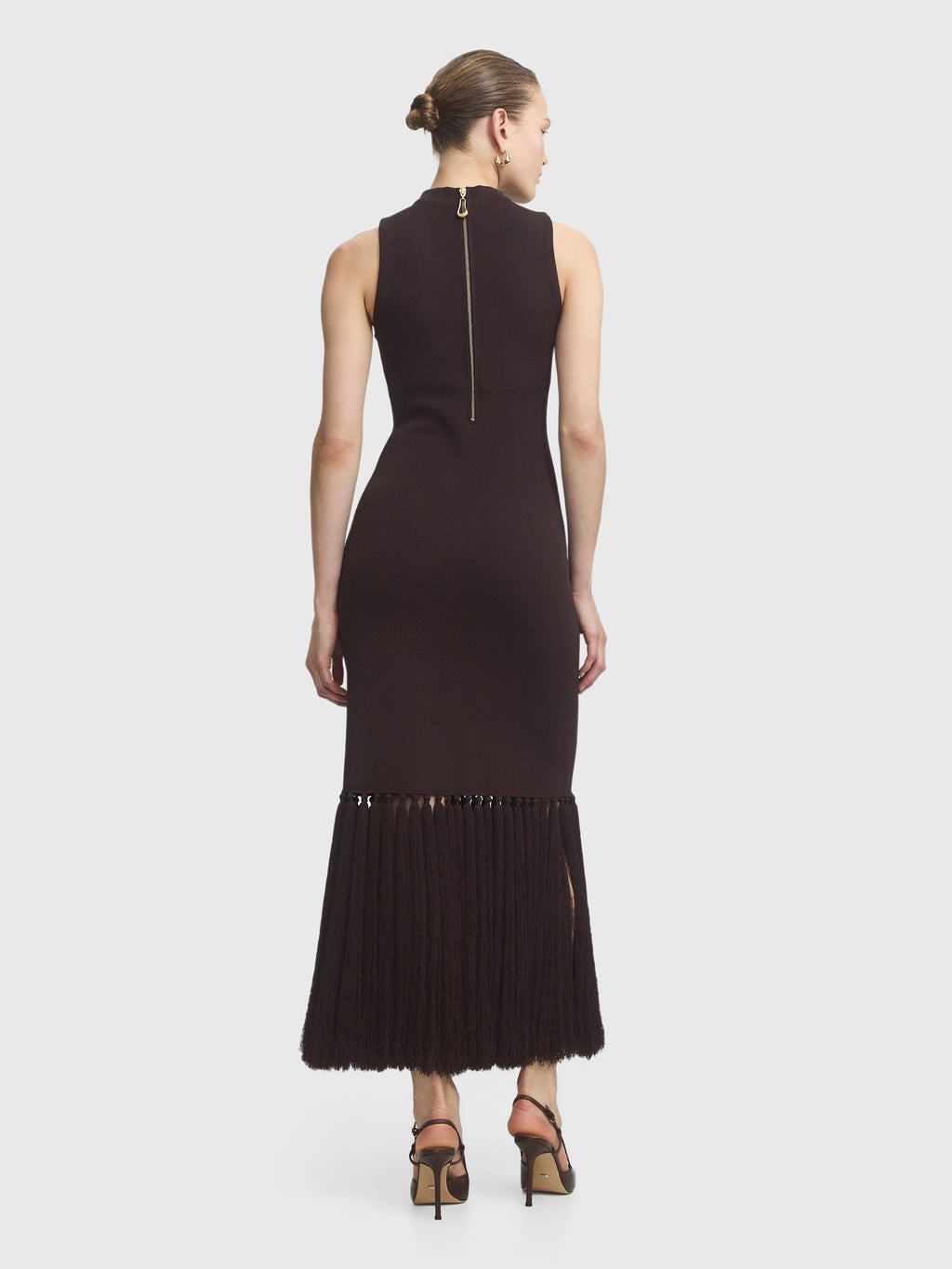 AJE Women's Sofina Knit Tassel Midi Dress