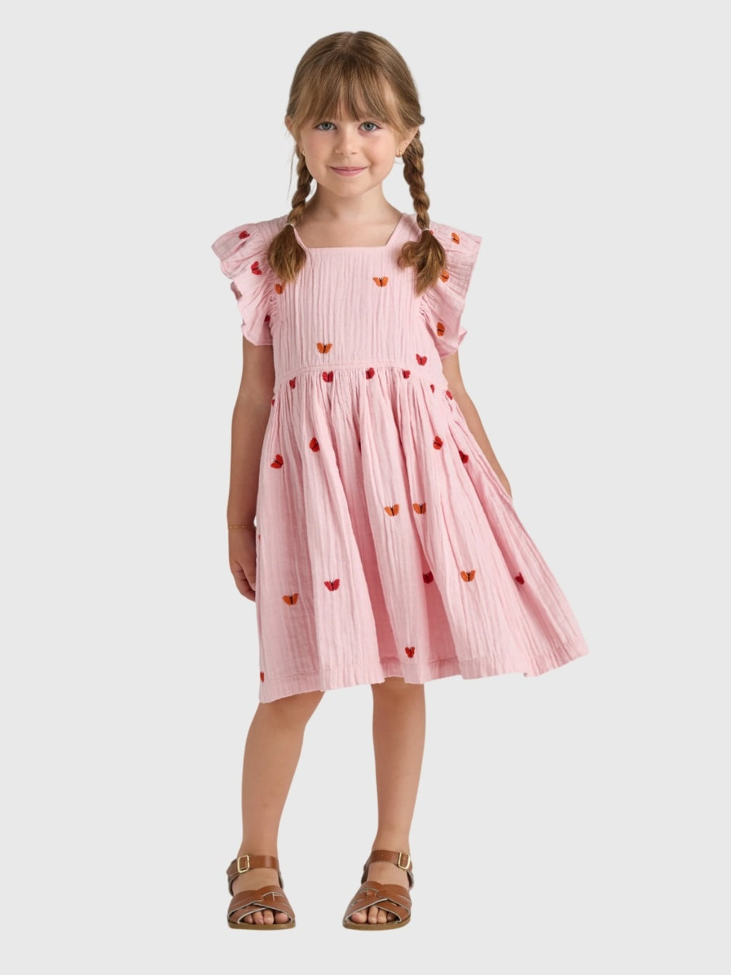 Pink Chicken Girls' Elsie Dress - Saint Bernard