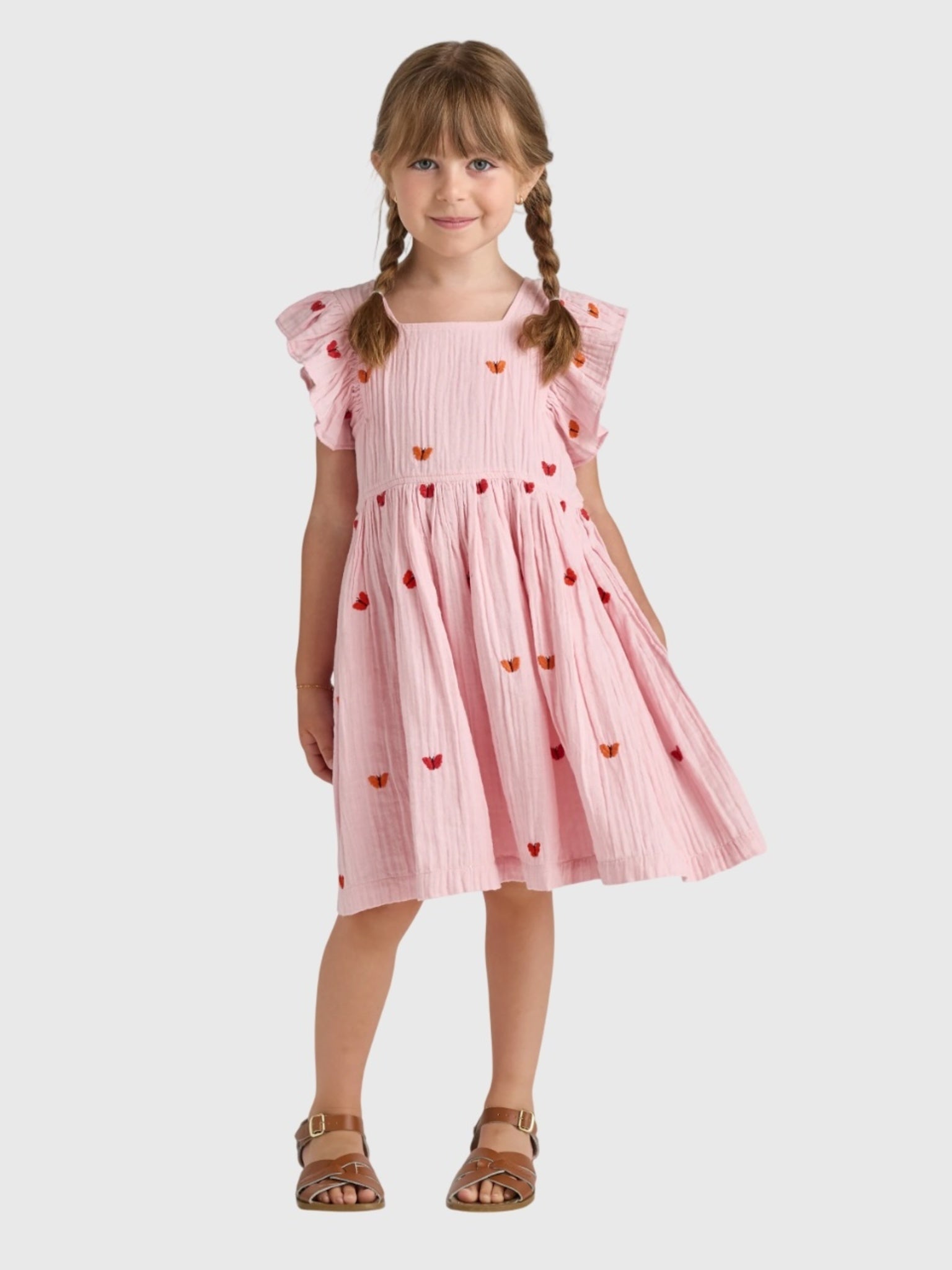 Pink Chicken Girls' Elsie Dress - Saint Bernard