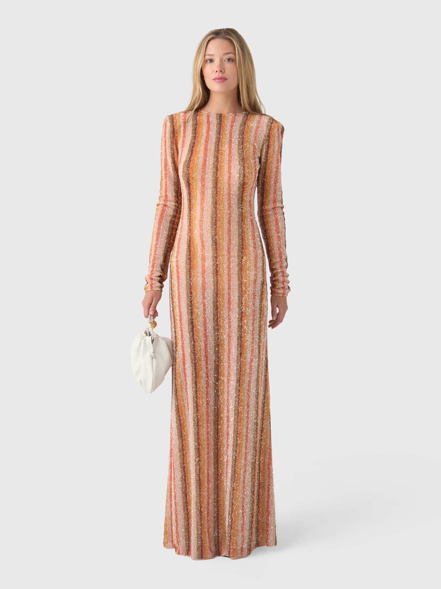 Rachel Gilbert Women's Isadora Long Sleeve Gown - Saint Bernard