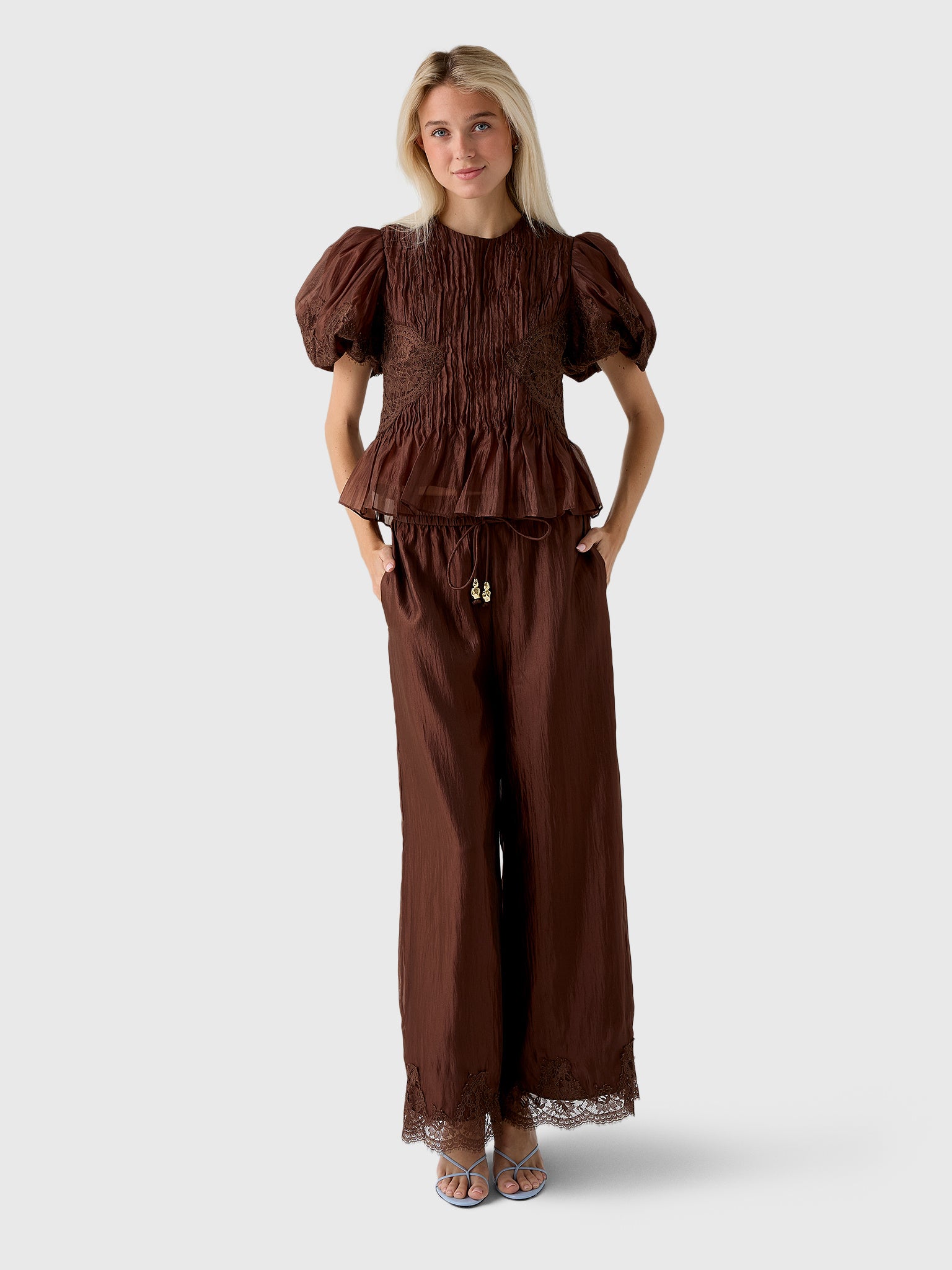 AJE Women's Ophelia Lace Top - Saint Bernard