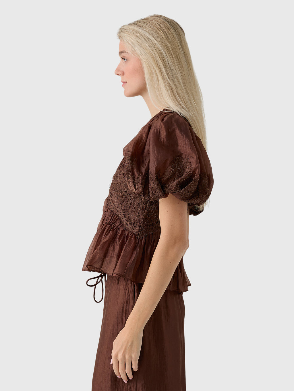 AJE Women's Ophelia Lace Top - Saint Bernard