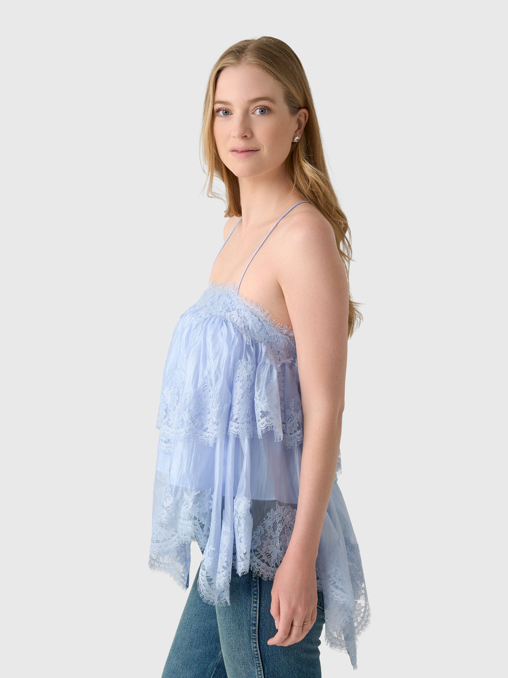 AJE Women's Ophelia Lace Cami - Saint Bernard