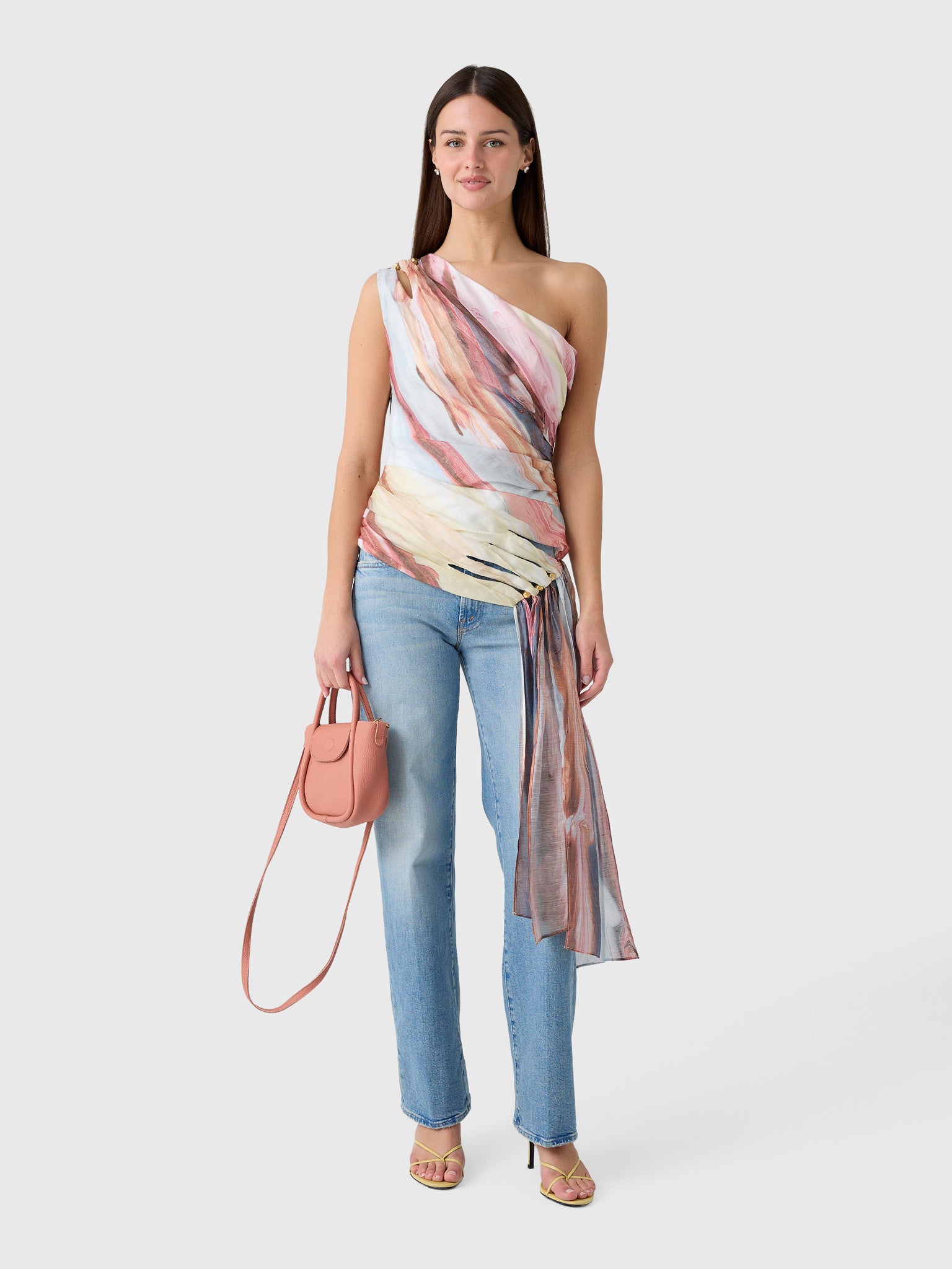 AJE Women's Capture One Shoulder Top - Saint Bernard