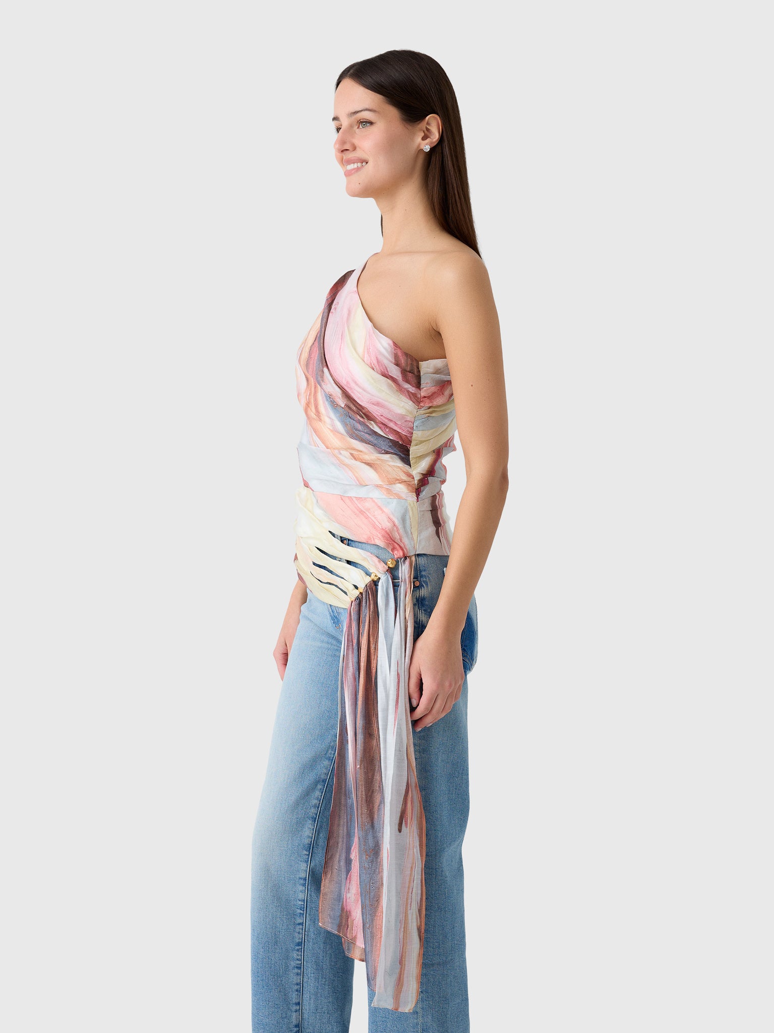 AJE Women's Capture One Shoulder Top - Saint Bernard