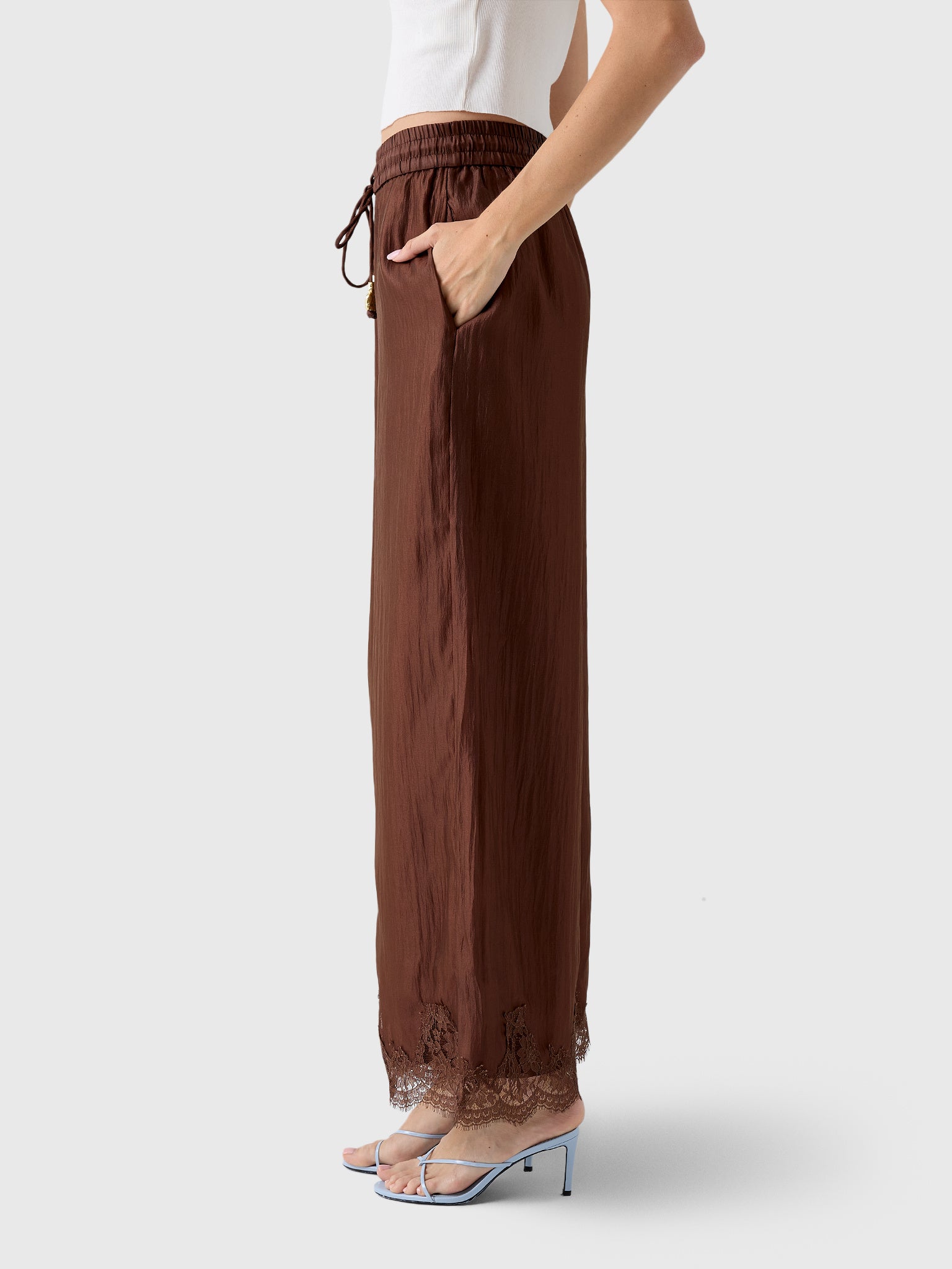 AJE Women's Ophelia Lace Pant - Saint Bernard